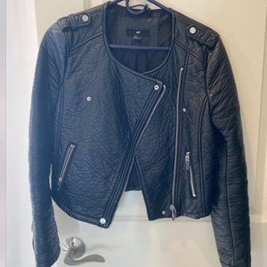 Faux Leather Jacket Black Size 6